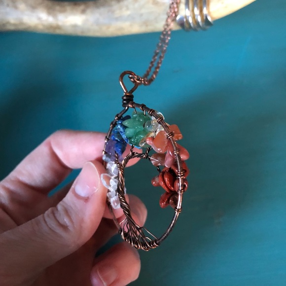 Tree Of Life handmade Chakra necklace - Picture 3 of 6